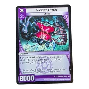 2014 Kaijudo Vicious Coffer Mimic Card